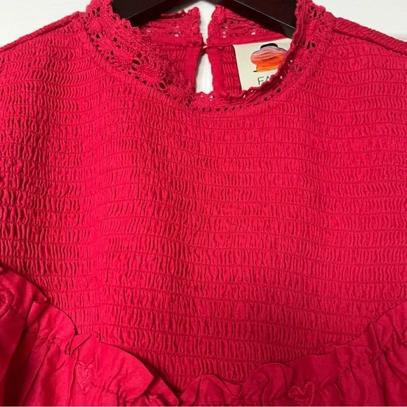 FARM Rio Red Ruffled Blouse - Picture 9 of 10